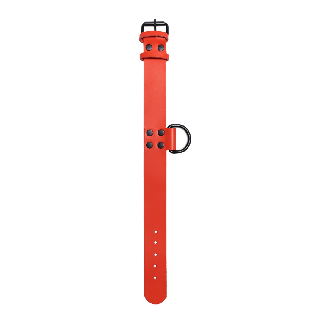 Leather Collar Red