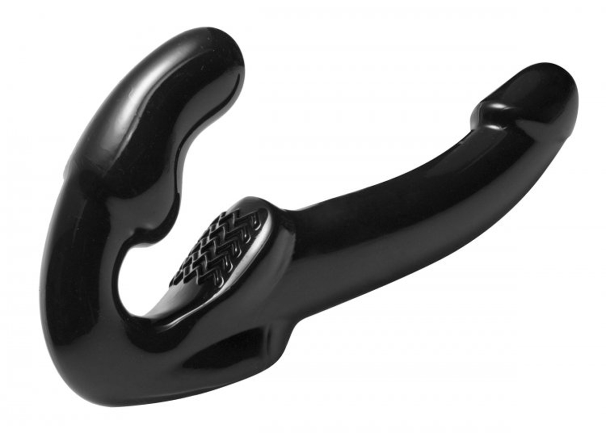 Strapless Strap-on in Schwarz