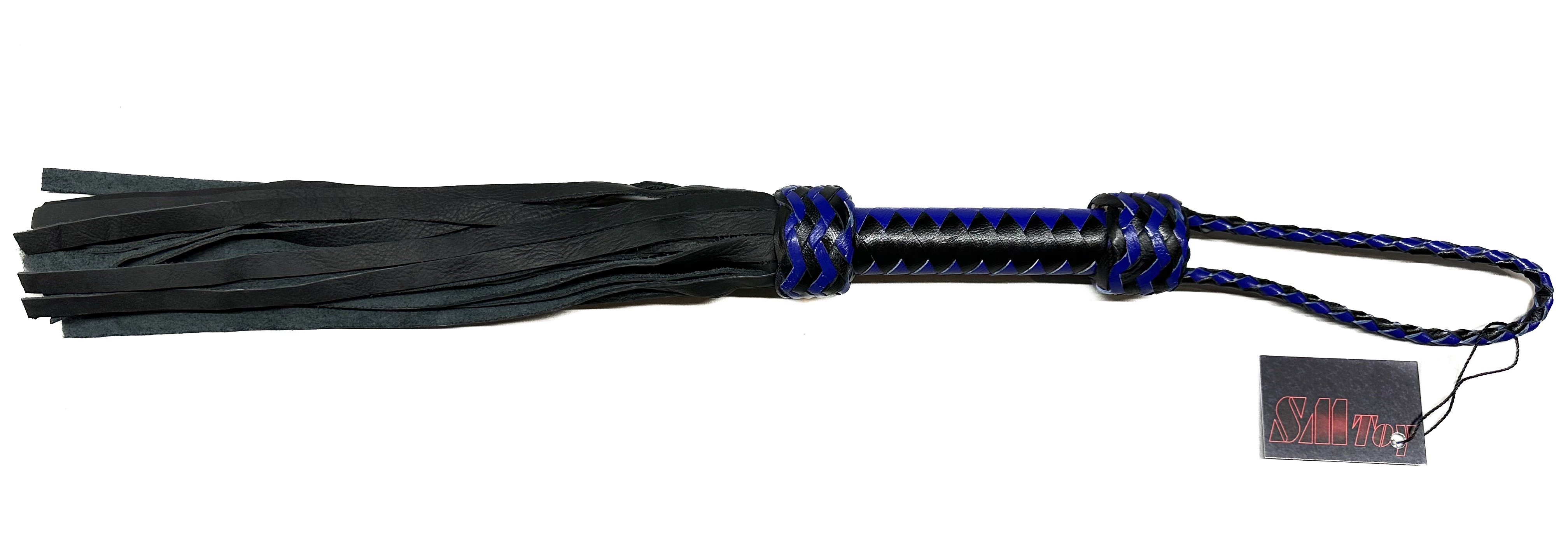 Kleiner weicher Flogger aus Rindsleder - Farbe azurblau!