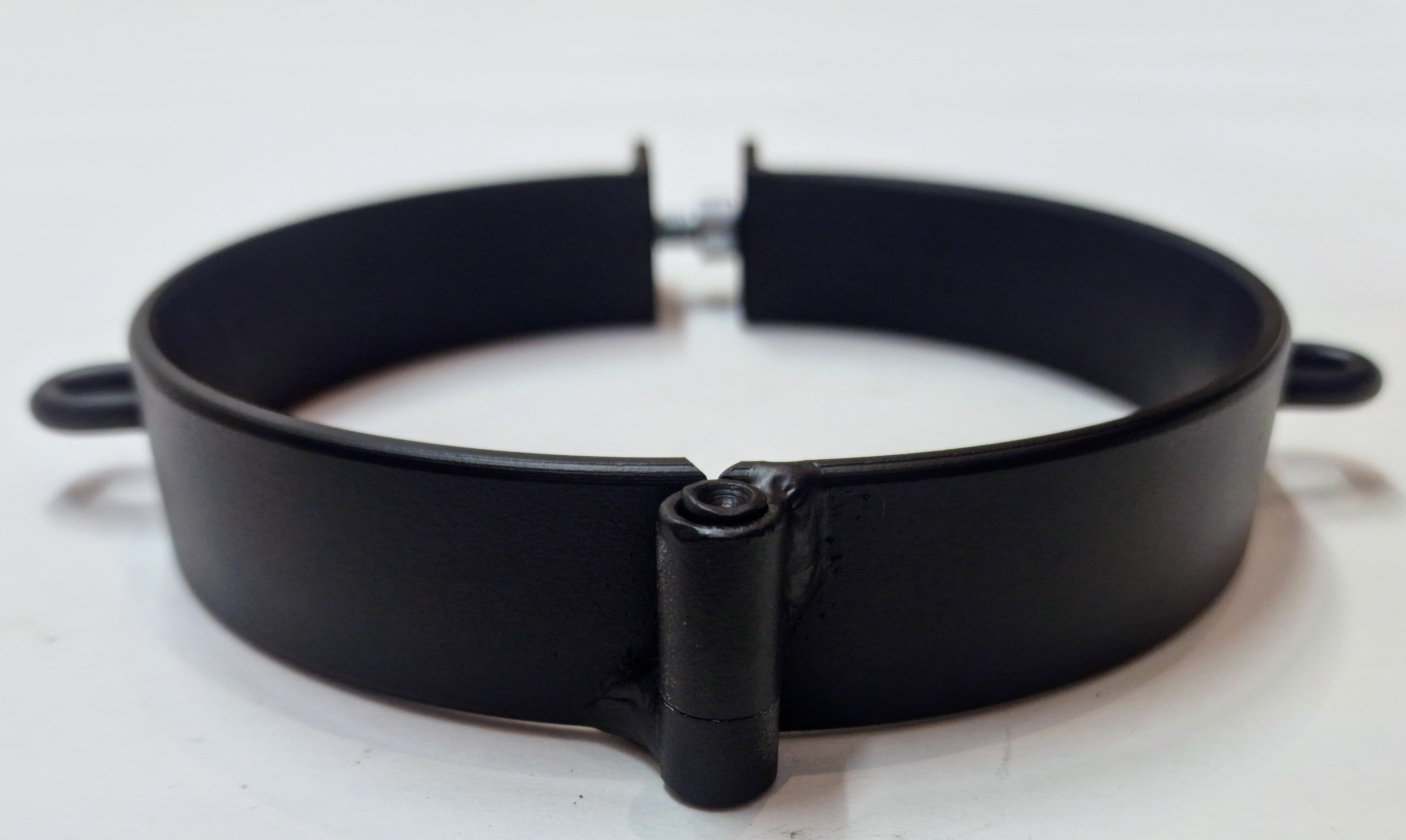 PRANGER METALL - Sklaven Halsband blank zwei Oesen