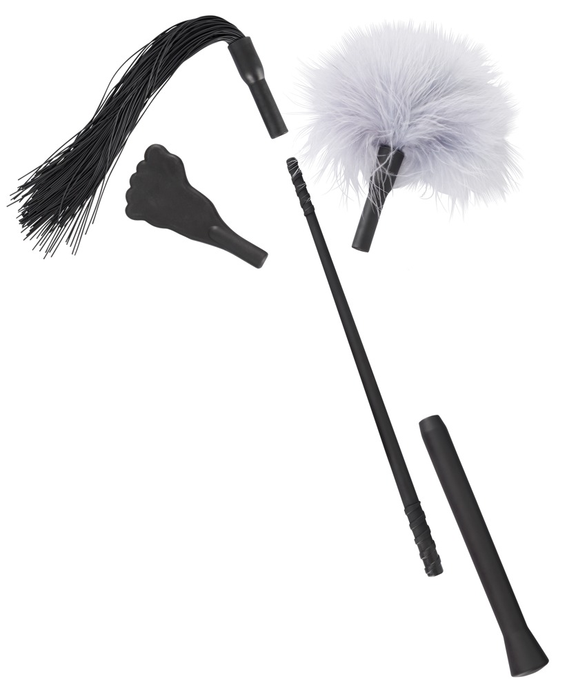 Minipeitschen-Set mit 3 Aufsätzen