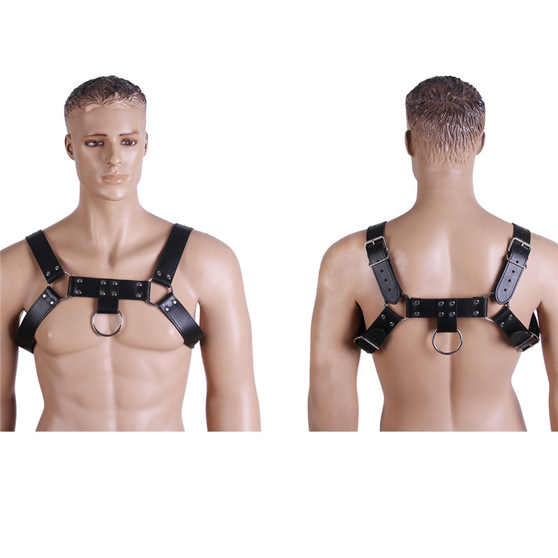 Harness PU-Leder Vegan Männer Schwarz