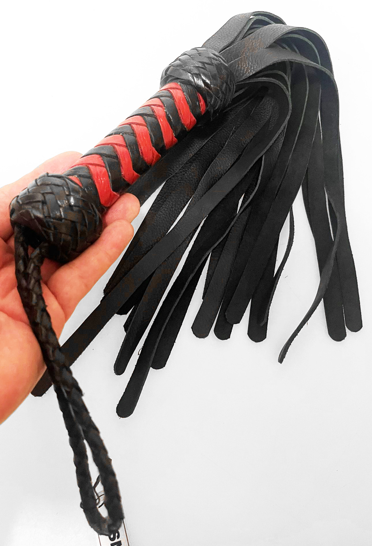 Flogger Büffelleder - Buffalo Leather I Rot-Schwarz