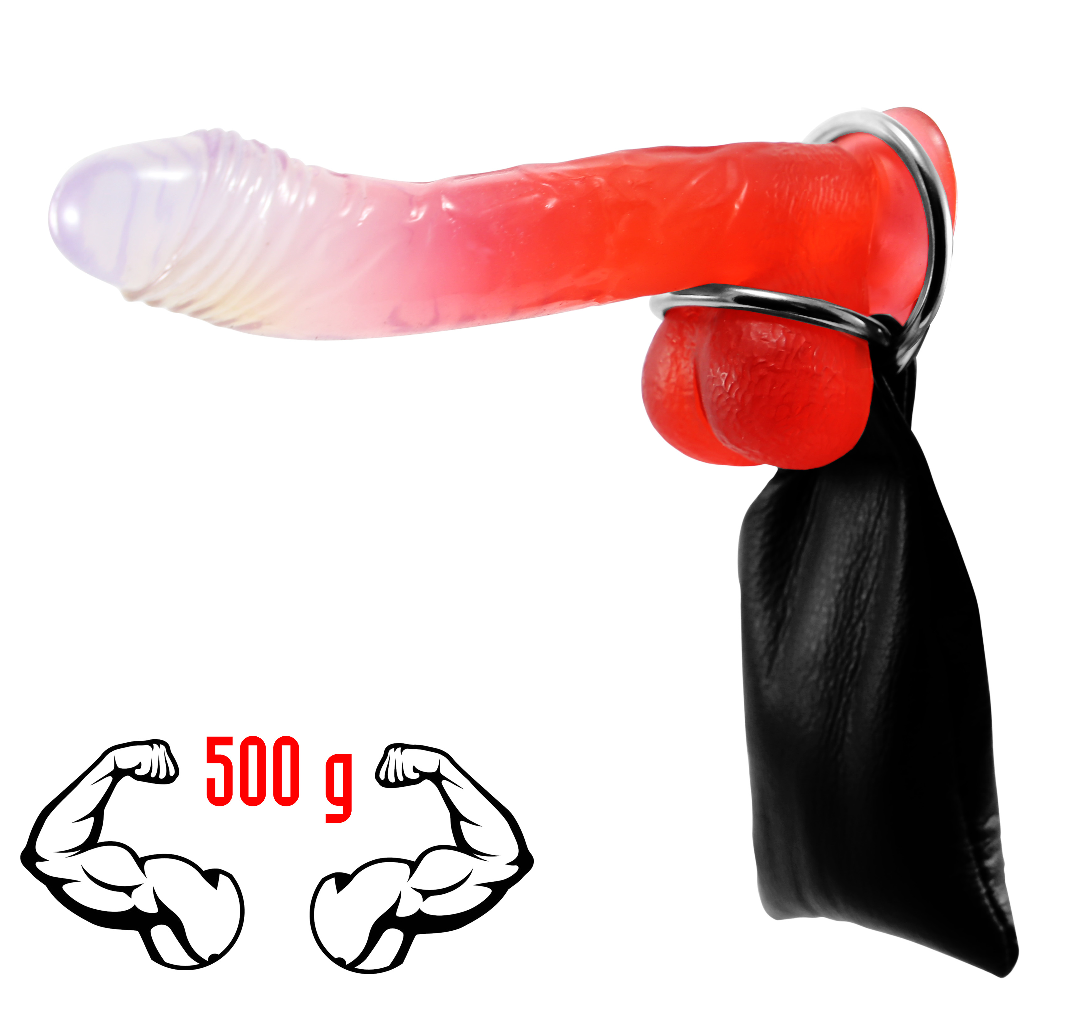 Leder Gewicht/Stretcher "Strong Man" - 2 Ringe
