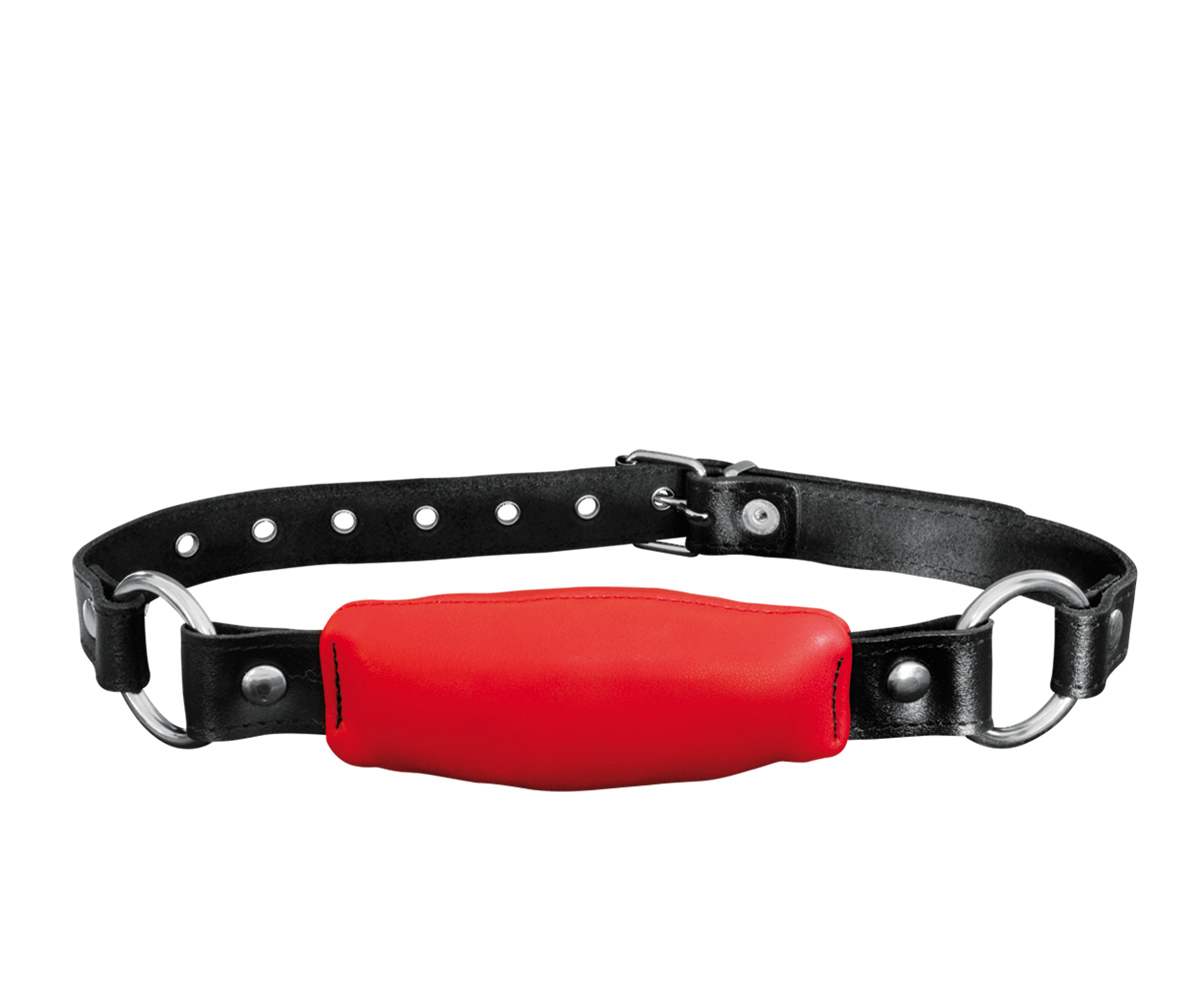 LEDER KNEBEL - Mundknebel Doggy red