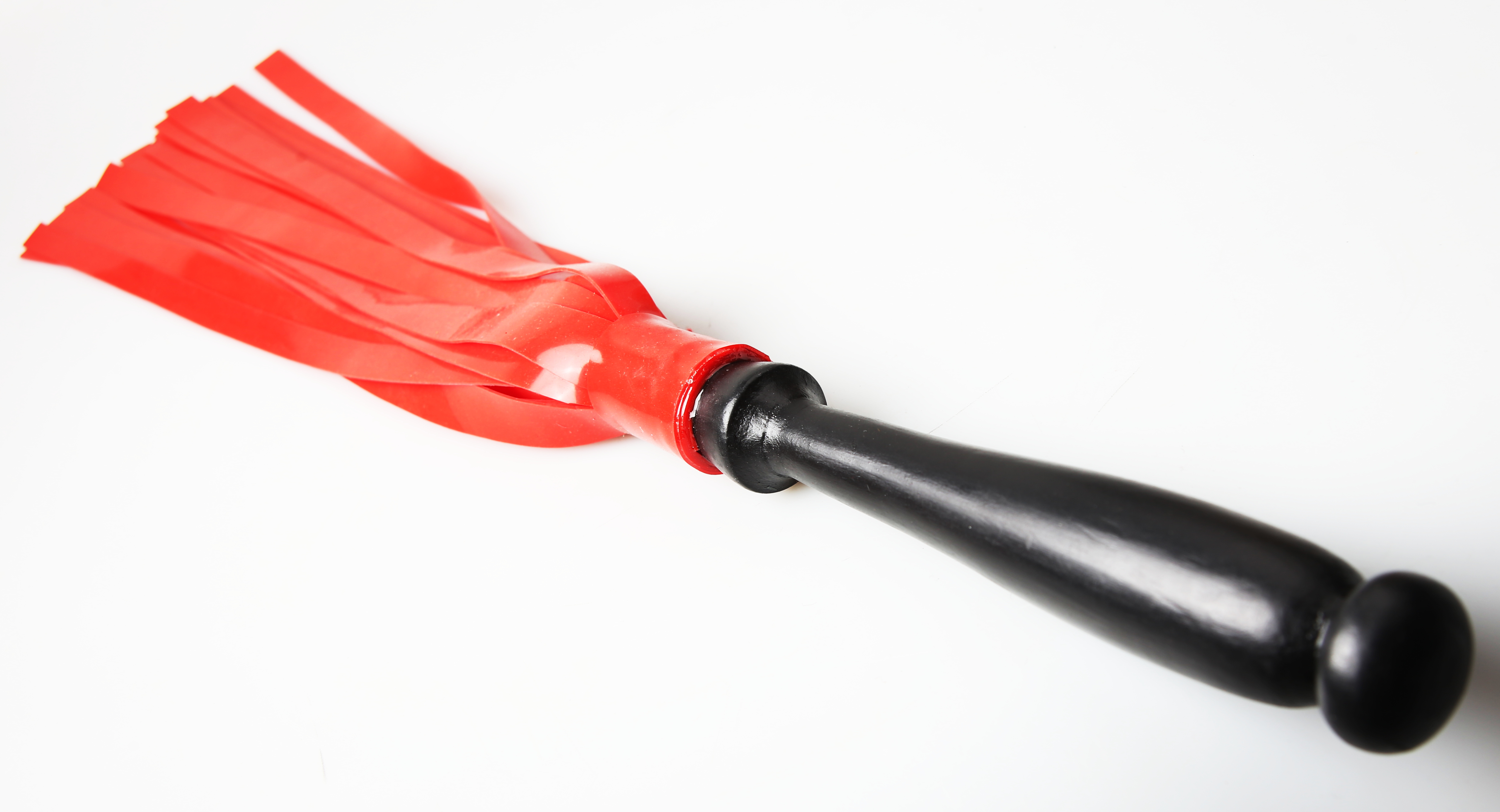 Silicon Peitsche - Fancy Wooden Handle - Silicone Flogger
