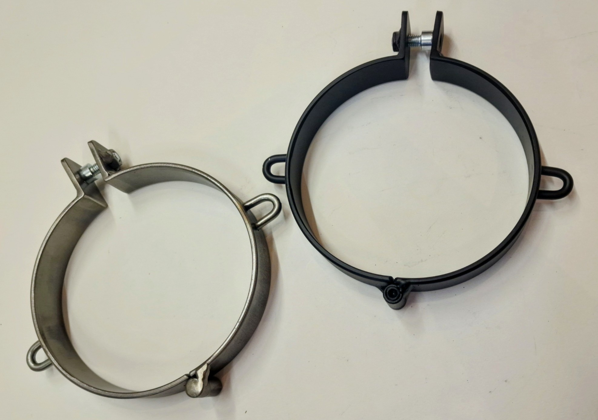 PRANGER METALL - Sklaven Halsband blank zwei Oesen