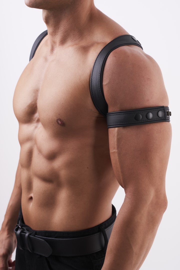 HighQuality - Soft Leder Schulter Harness Schwarz