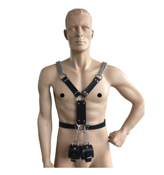 Männerharness mit Handfessel
