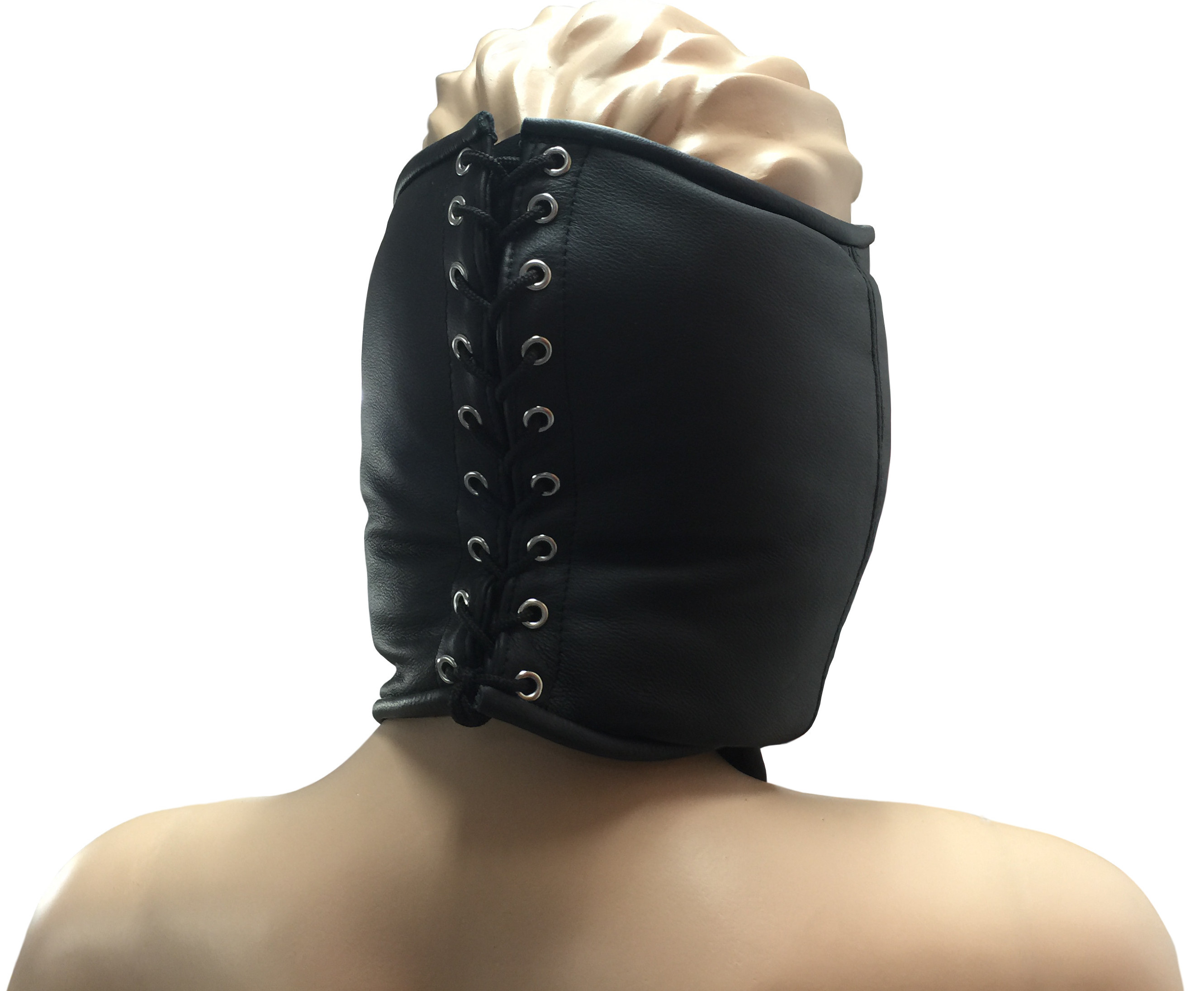 Leder Augenmaske mit integriertem Mundknebel