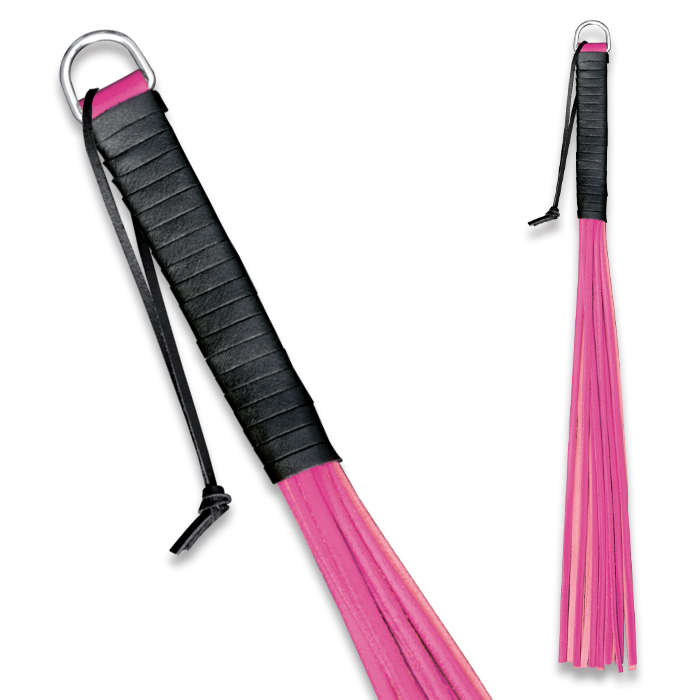 Leder Peitsche Susi pink