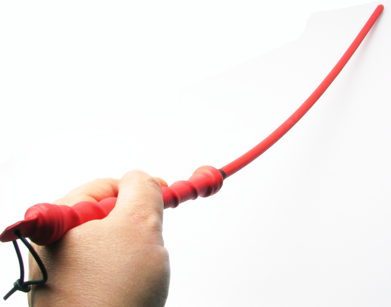REITSTOCK "Viper"- Flexibler Reitstock in rot, ohne Kerbung