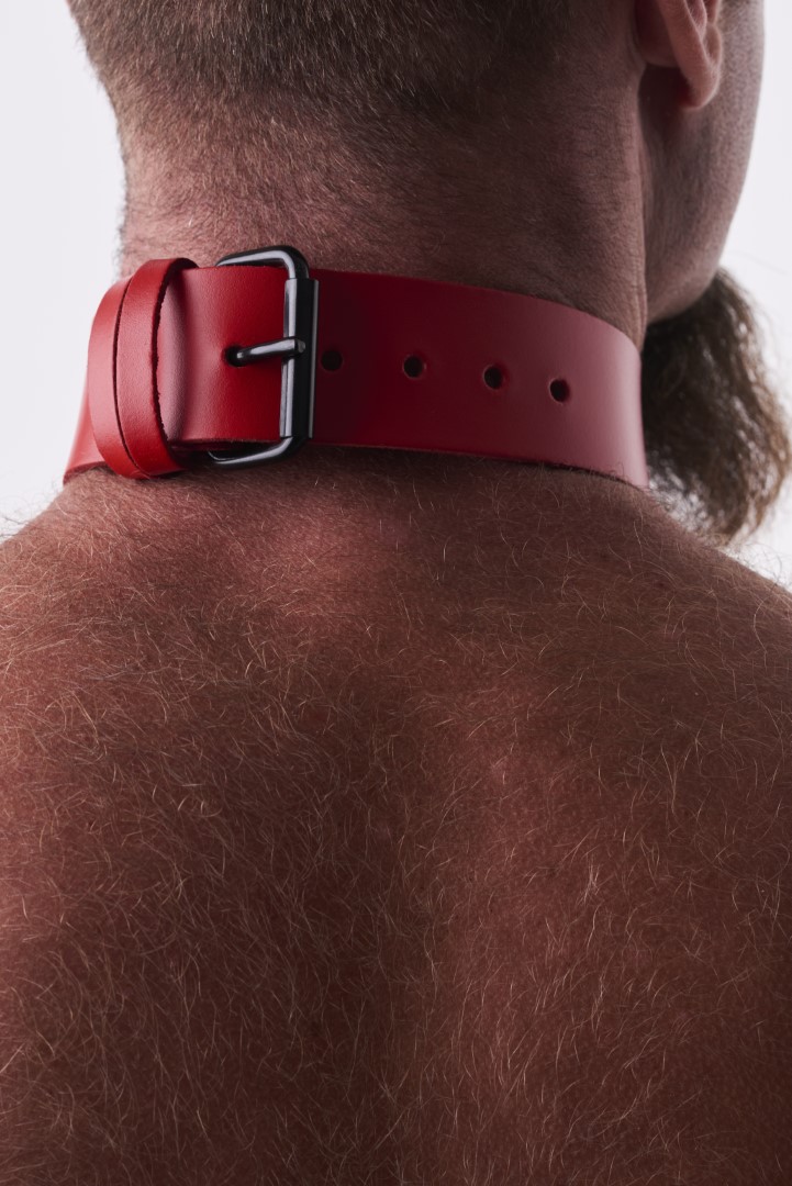 Leather Collar Red