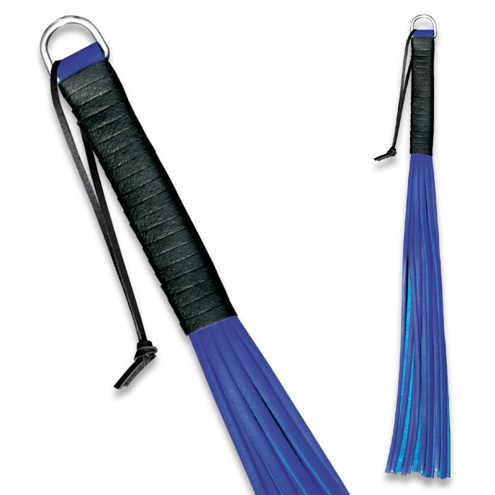 Leder Peitsche Susi blau