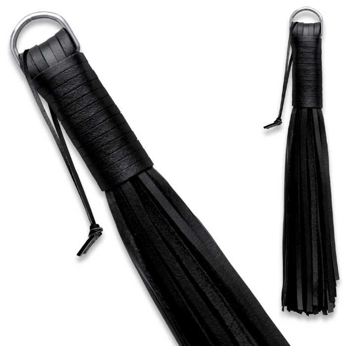 Leder Peitsche - Becki schwarz
