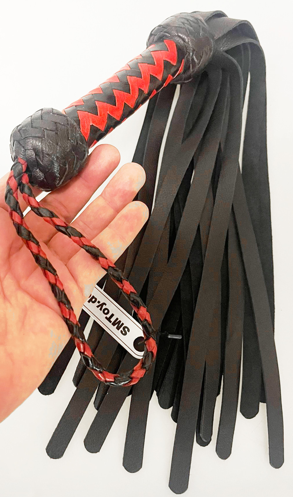 Flogger Büffelleder - Buffalo Leather I Rot-Schwarz