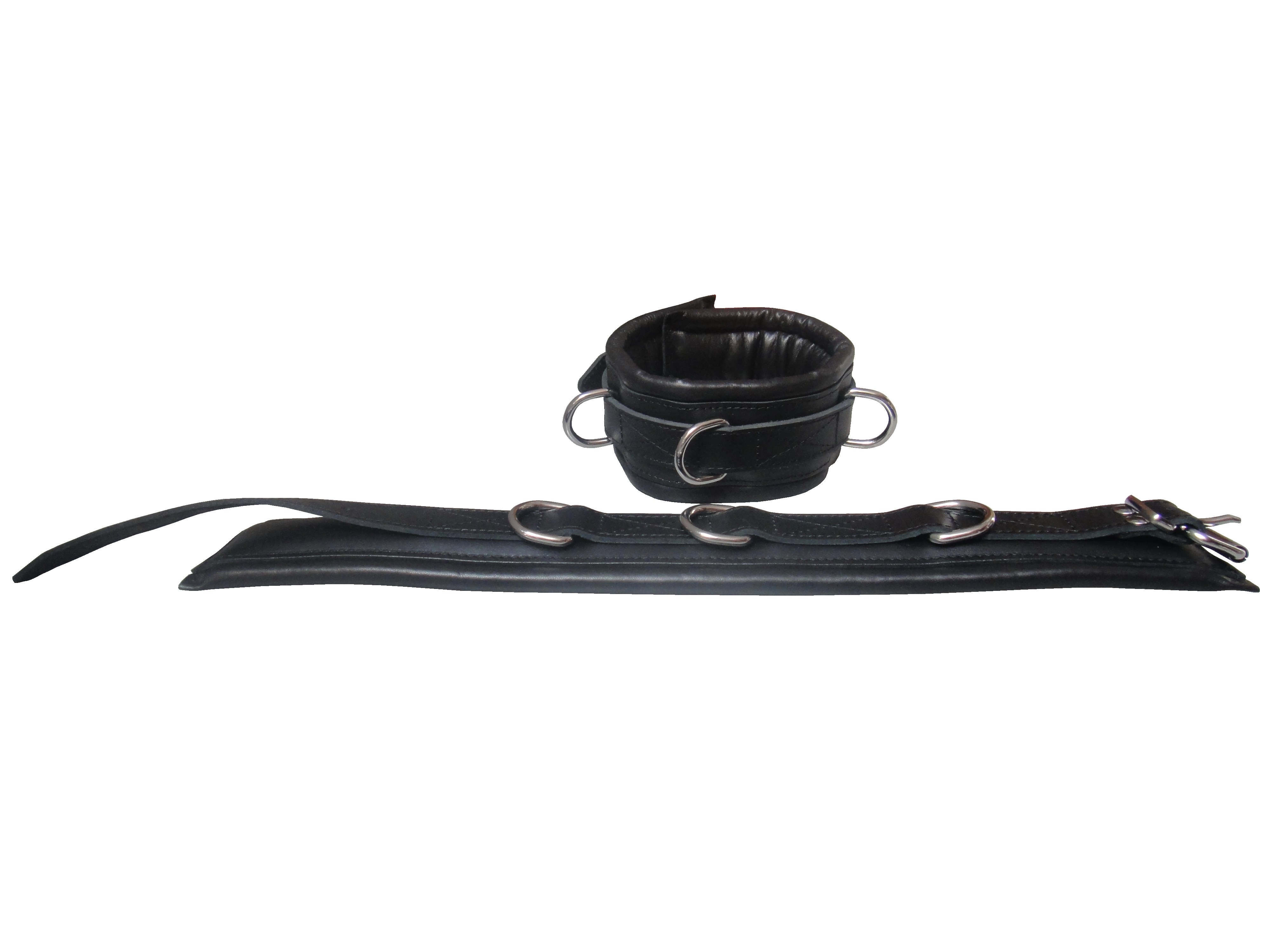Leder Halsfessel Schwarz Professional