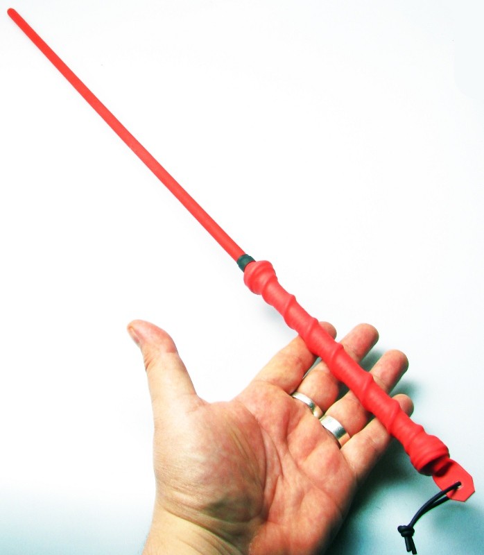 REITSTOCK "Viper"- Flexibler Reitstock in rot, ohne Kerbung