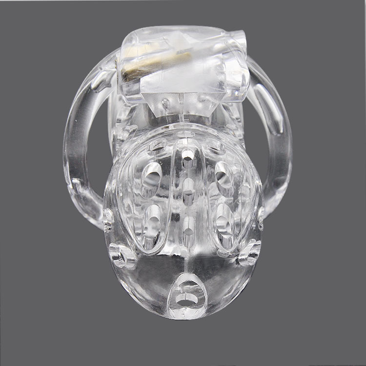 Keuschheitskäfig, abschliessbar und vier Ringe! schwarz oder  transparent, bitte wählen!