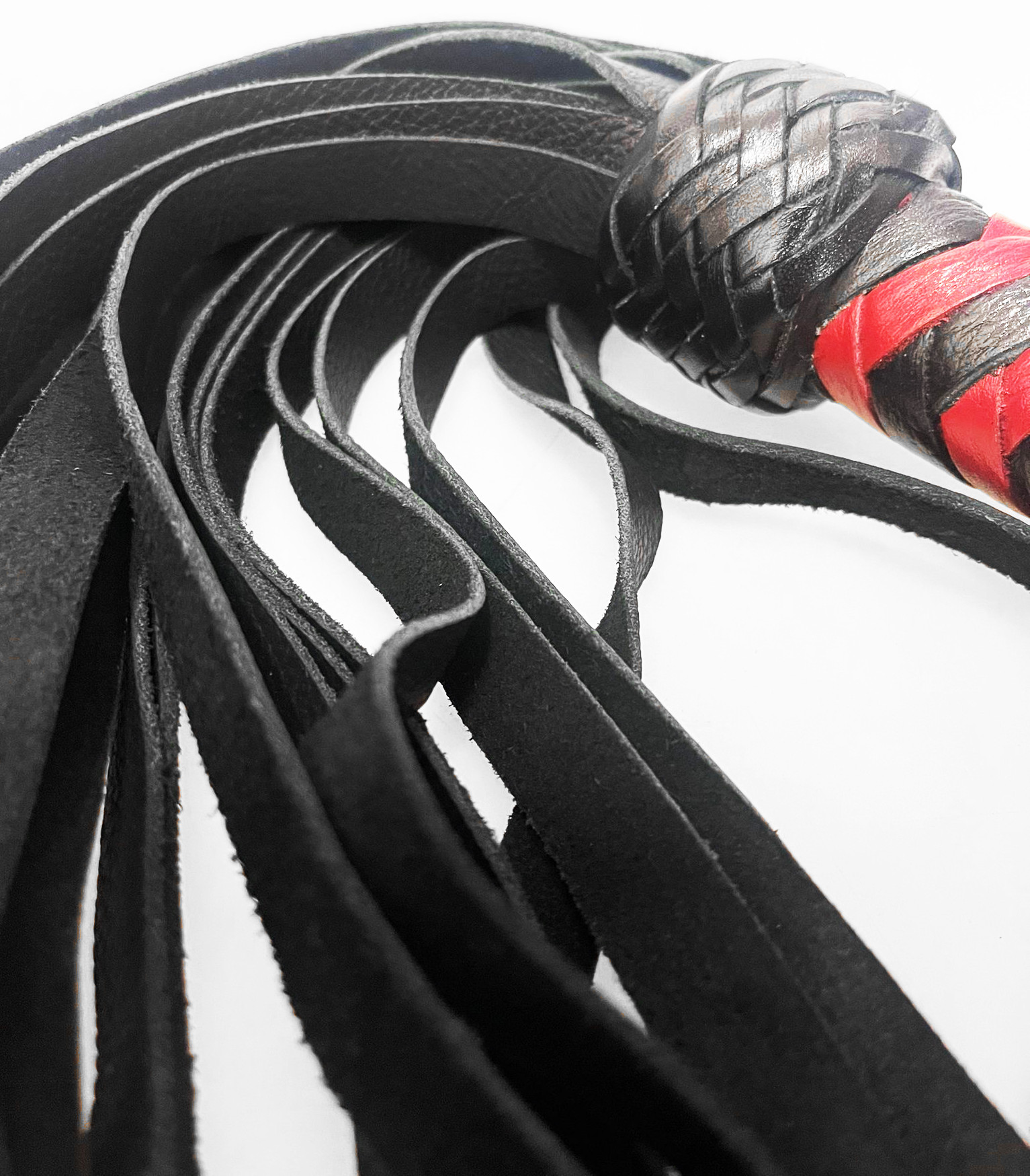 Flogger Büffelleder - Buffalo Leather I Rot-Schwarz