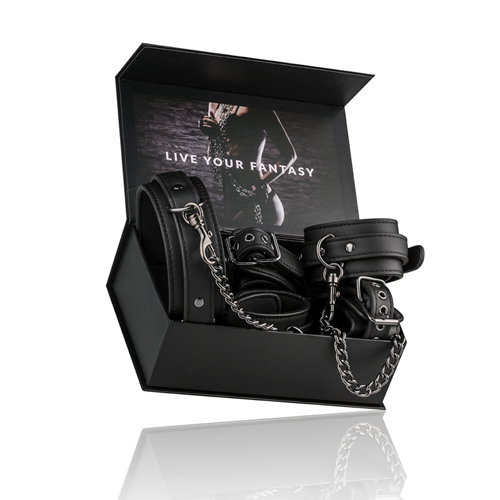 Bondage Set - Halsband, Hand- und Fußfesseln