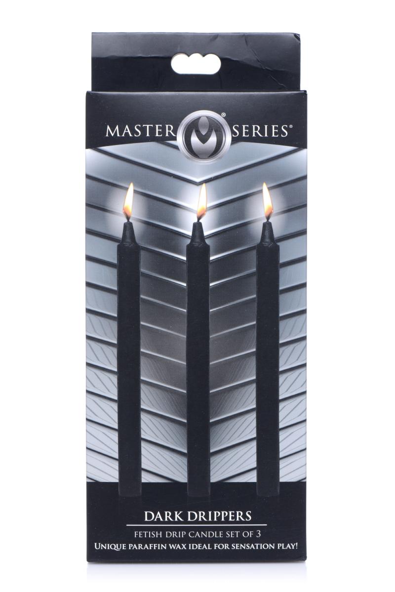 Dark Drippers Fetisch-Tropfkerzen – Schwarz (3er-Set)