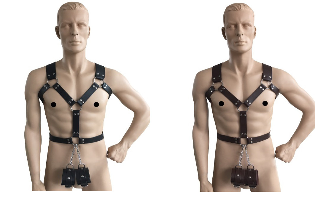 Männerharness mit Handfessel