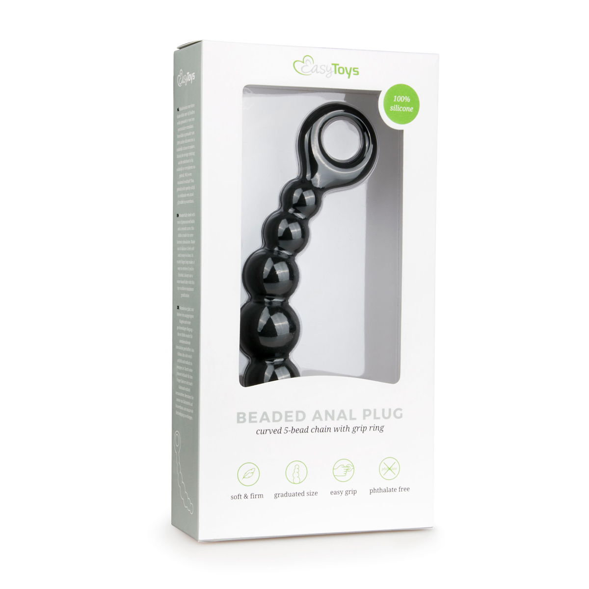Gebogener Analplug mit Perlenform