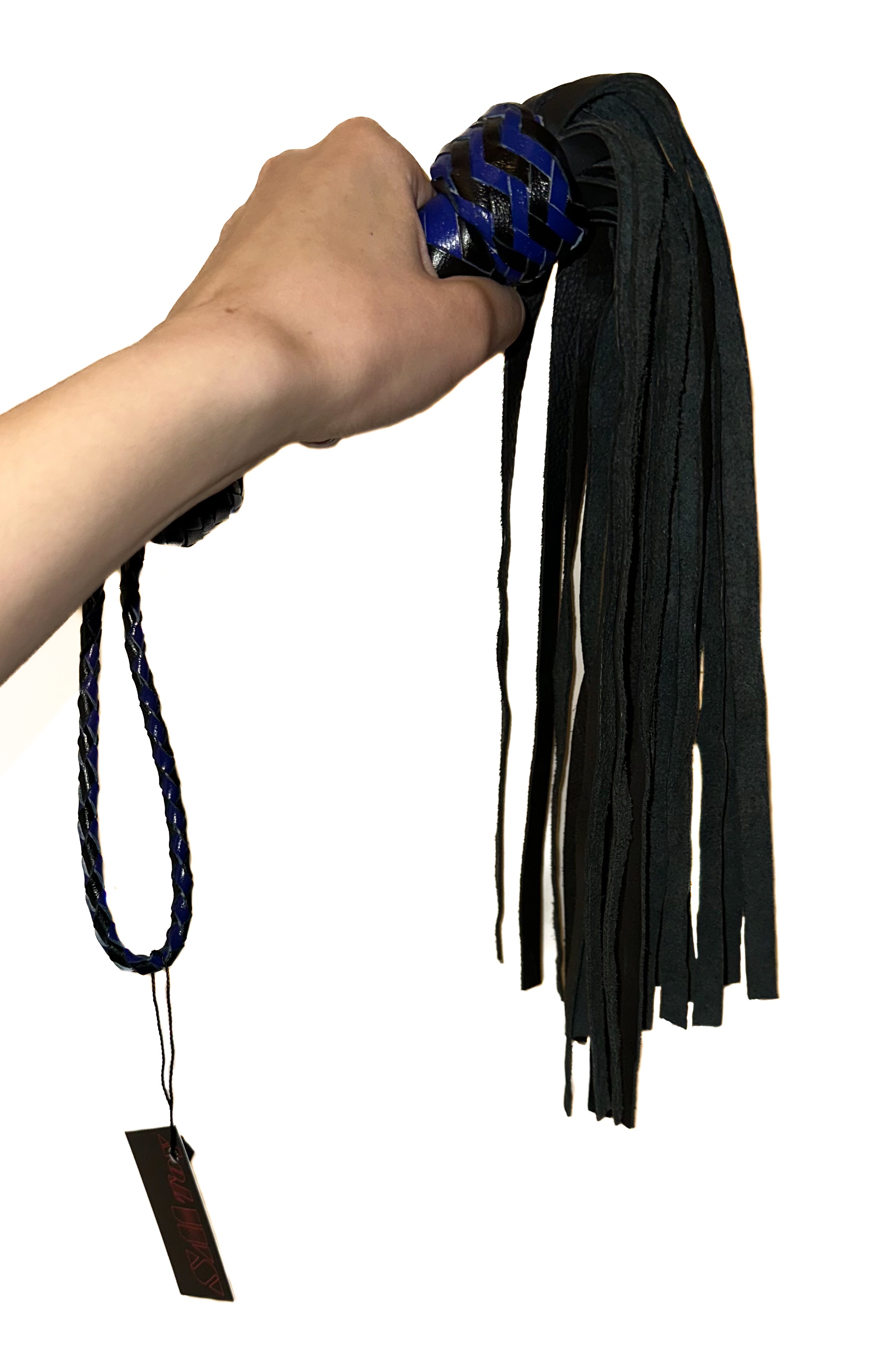 Kleiner weicher Flogger aus Rindsleder - Farbe azurblau!