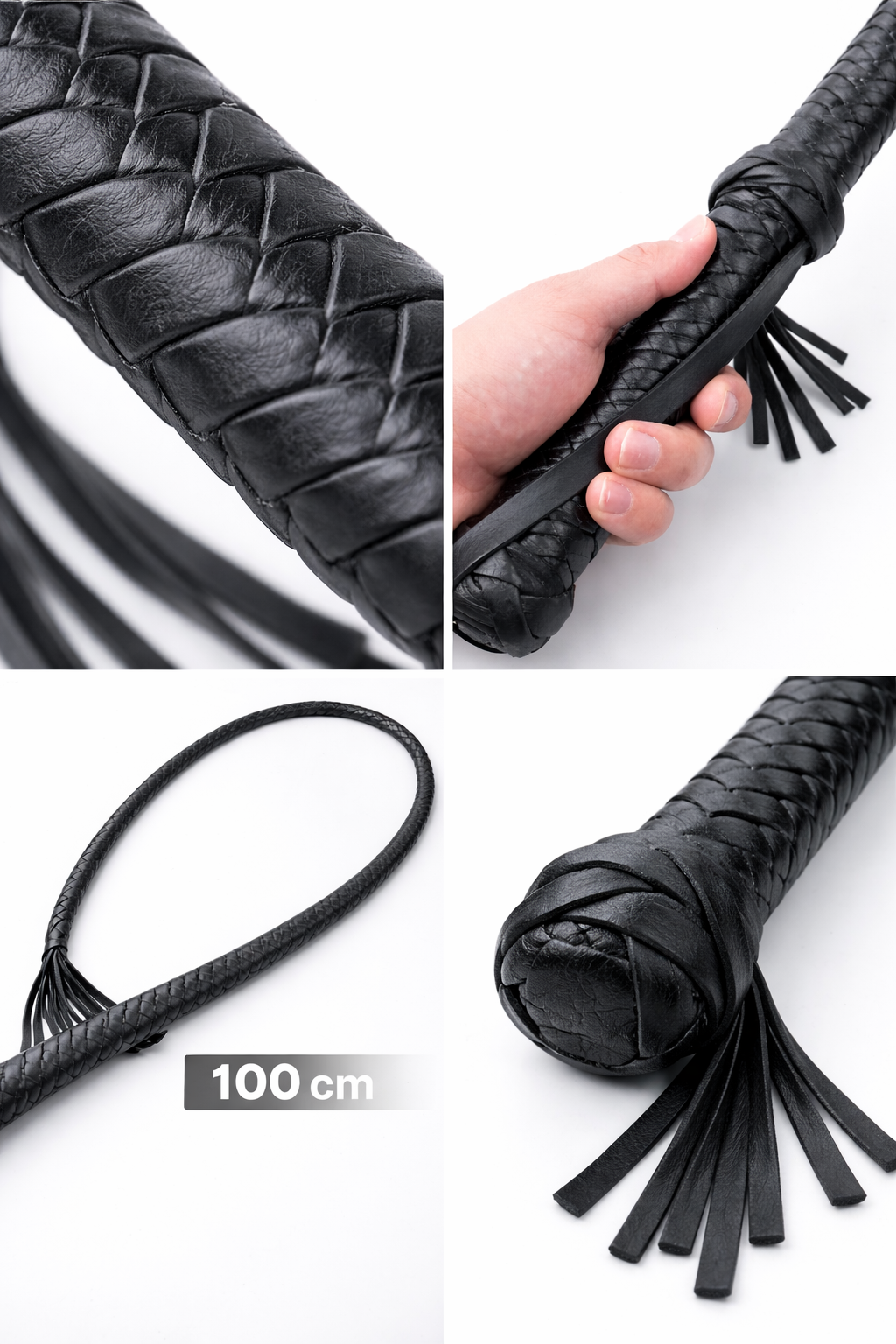 PEITSCHE - Bull-Whip schwarz 100cm