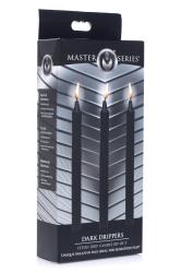 Dark Drippers Fetisch-Tropfkerzen – Schwarz (3er-Set)