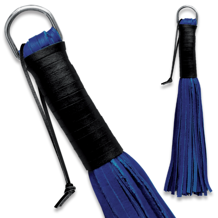 Leder Peitsche - Becki blau