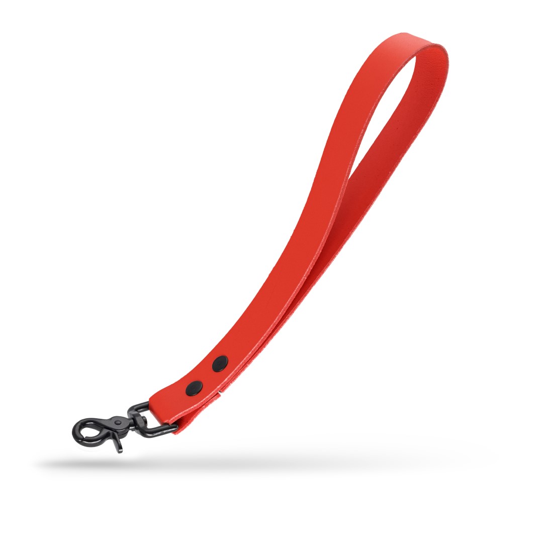 Leder Leine Kurz Rot