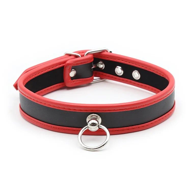 Chocker - Halsband der O in drei Farben nach Wahl - Vegan