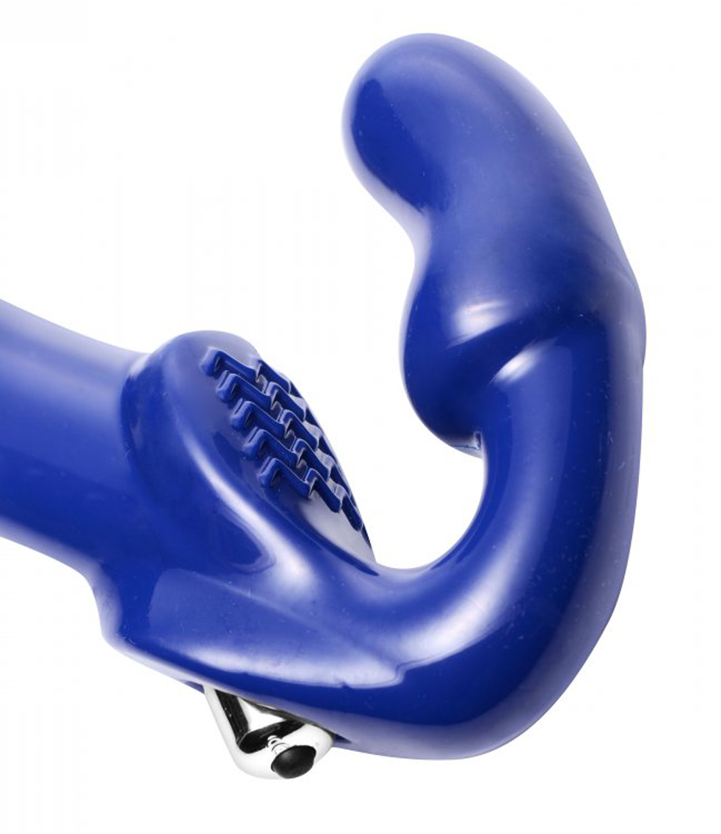 Strapless Strap-on in Blau