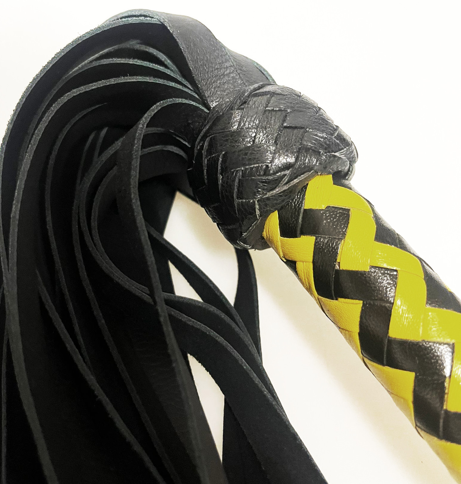 Flogger Büffelleder - Buffalo Leather Gelb-Schwarz