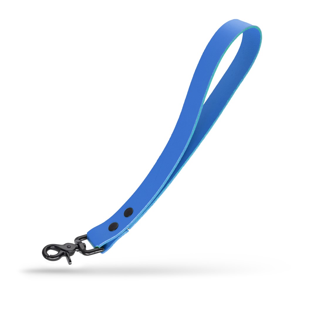 Leder Leine Kurz Blau