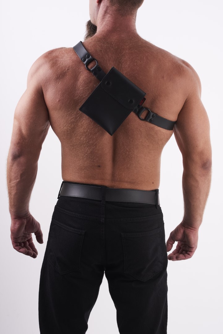 Leder Gürteltasche Schwarz