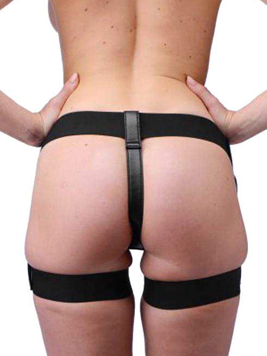 Strap-on Harness in Schwarz im Straps-Look
