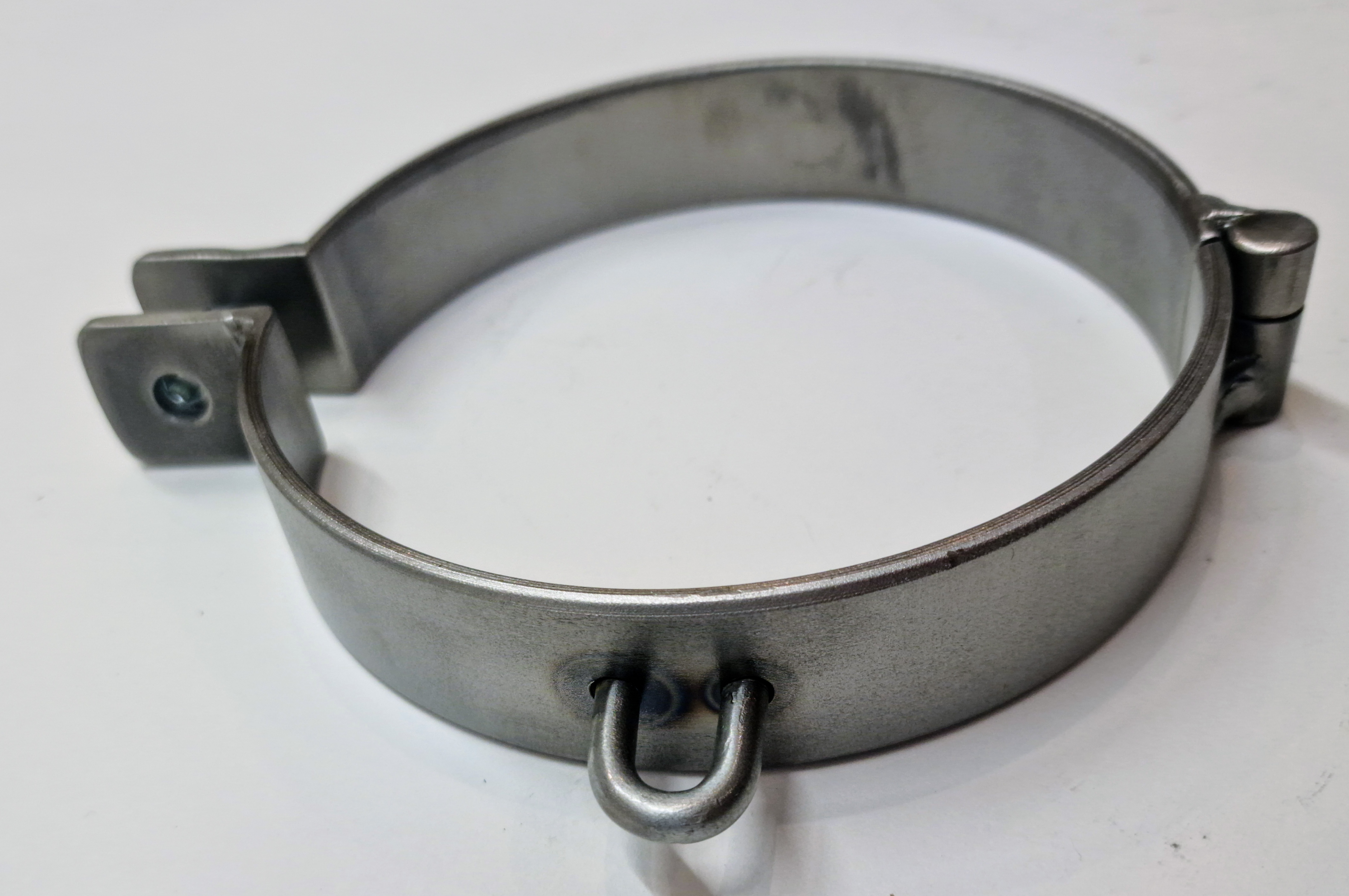PRANGER METALL - Sklaven Halsband blank zwei Oesen
