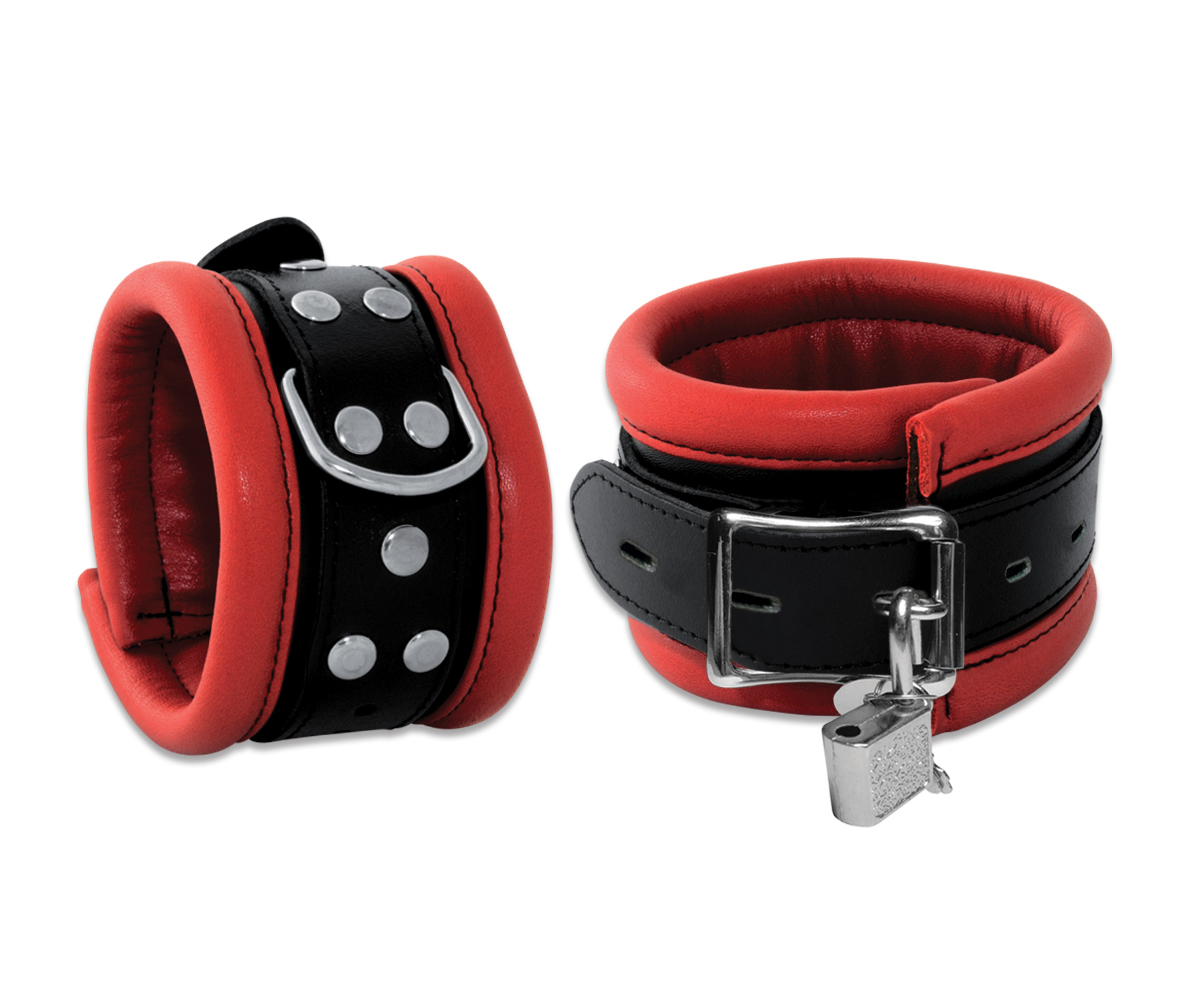 High Quality Leder Fussfessel Red abschliessbar