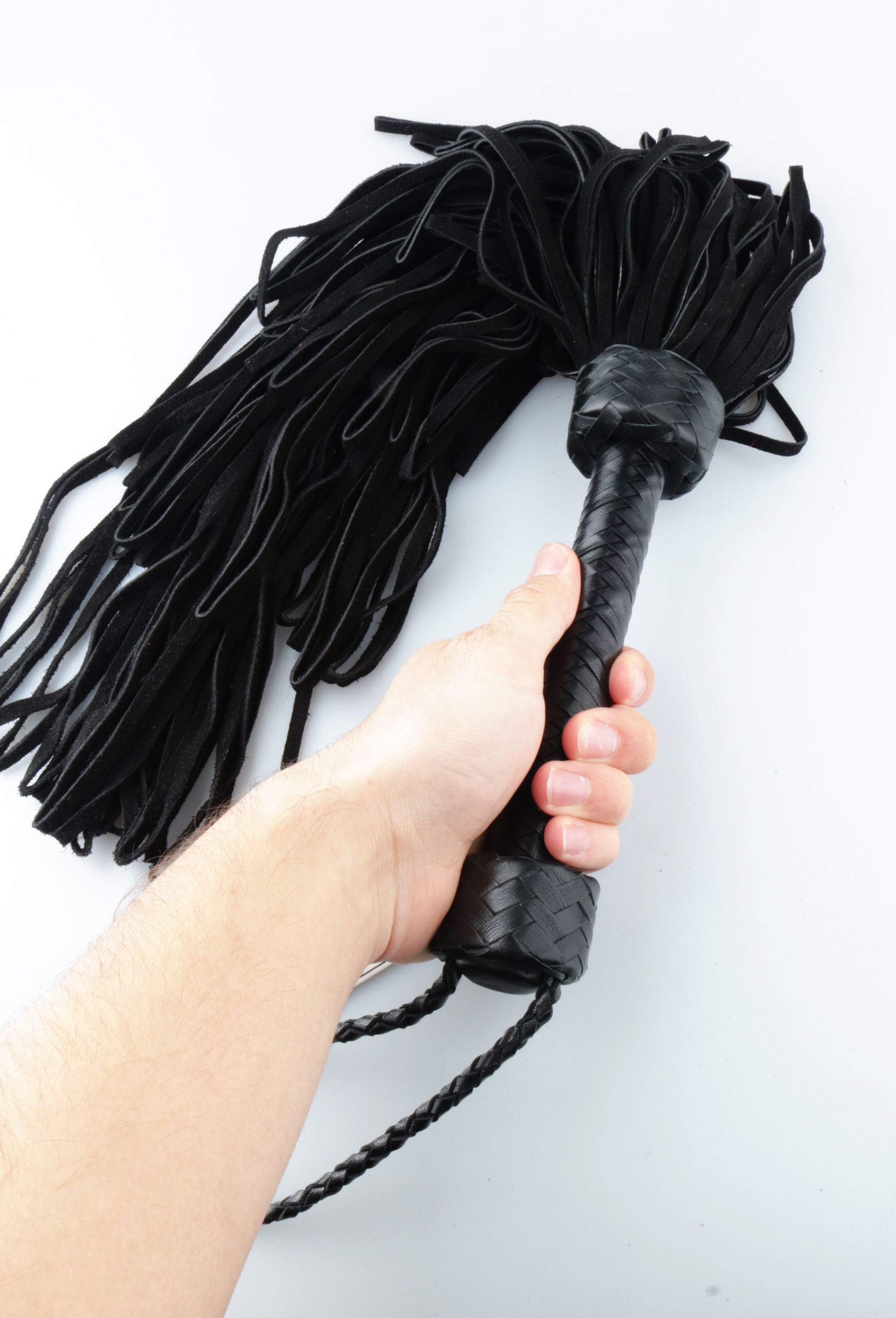 Flogger mit Loop-Striemen schwarz