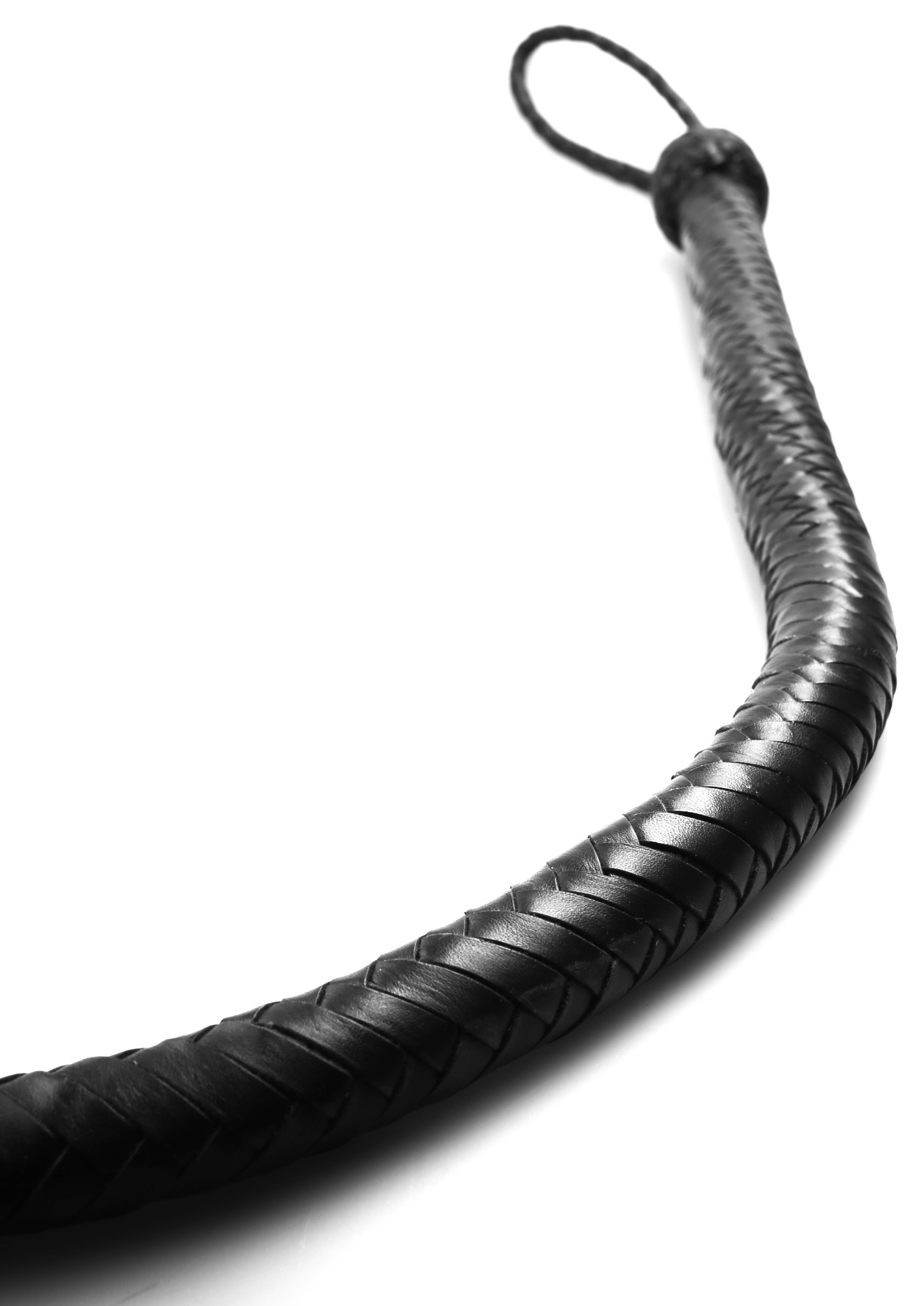 Kantschu black - Single Tail Whip - mit Klatsche 90cm Schwarz