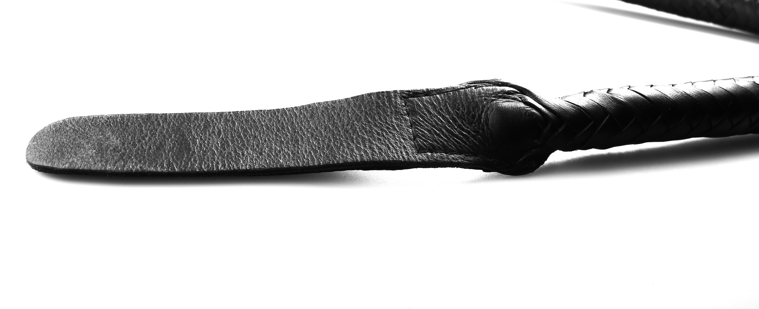 Kantschu black - Single Tail Whip - mit Klatsche 90cm Schwarz
