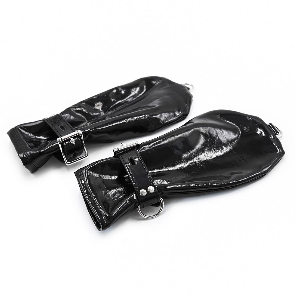 FESSEL - Fesselhandschuhe abschliessbar Lackoptik