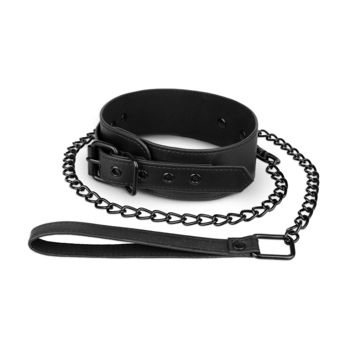 Chocker - Kunstleder-Halsband & Kette