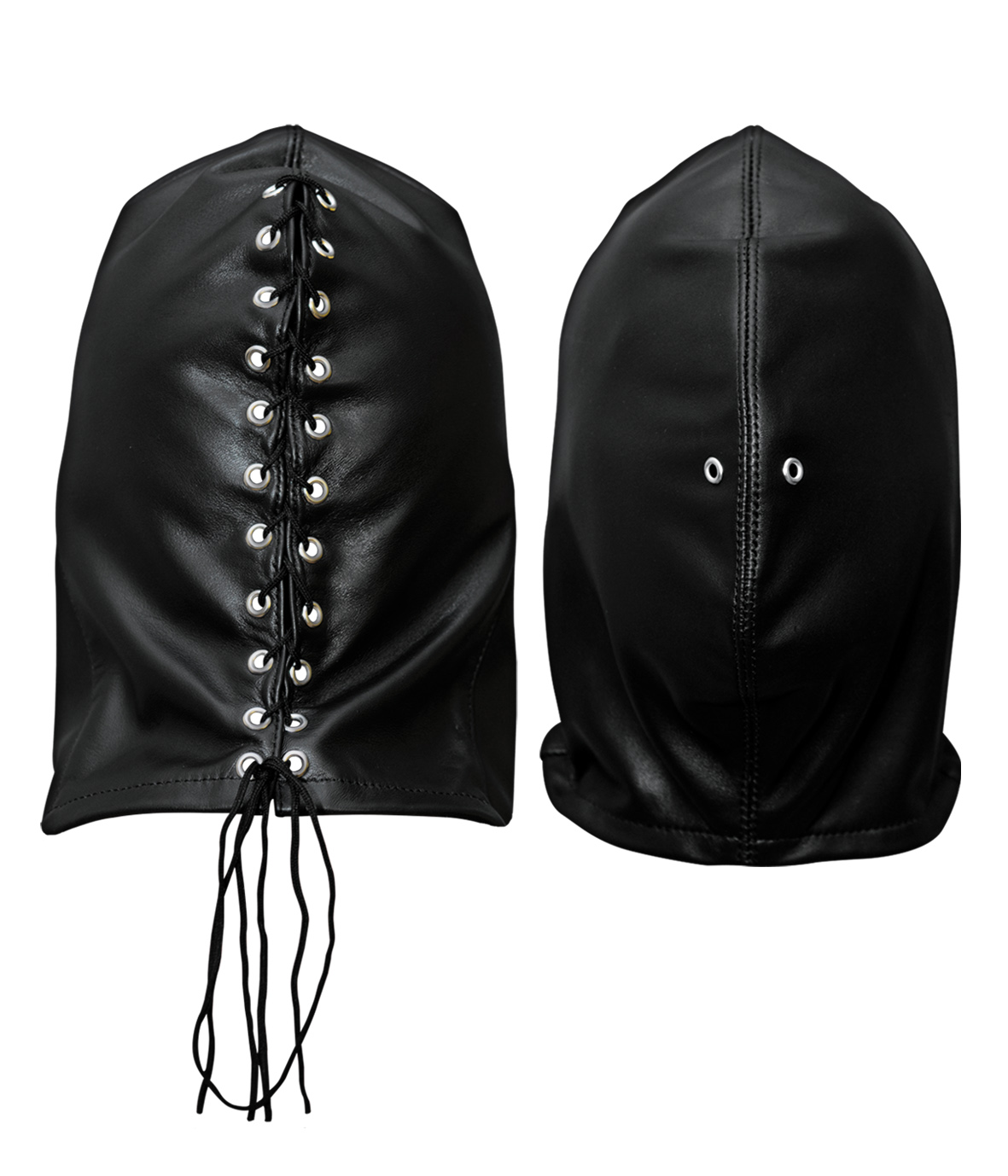 MASKE - Leder Fullhood mit 2 Atemlöcher