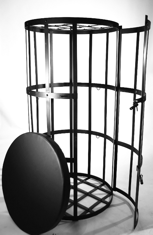 BDSM Möbel - Rundkäfig Flachstahlkäfig