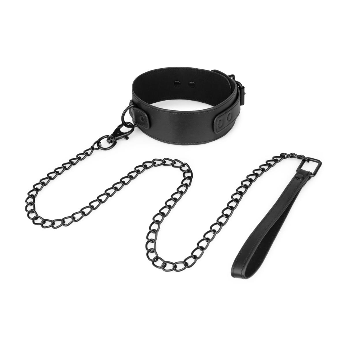 Chocker - Kunstleder-Halsband & Kette