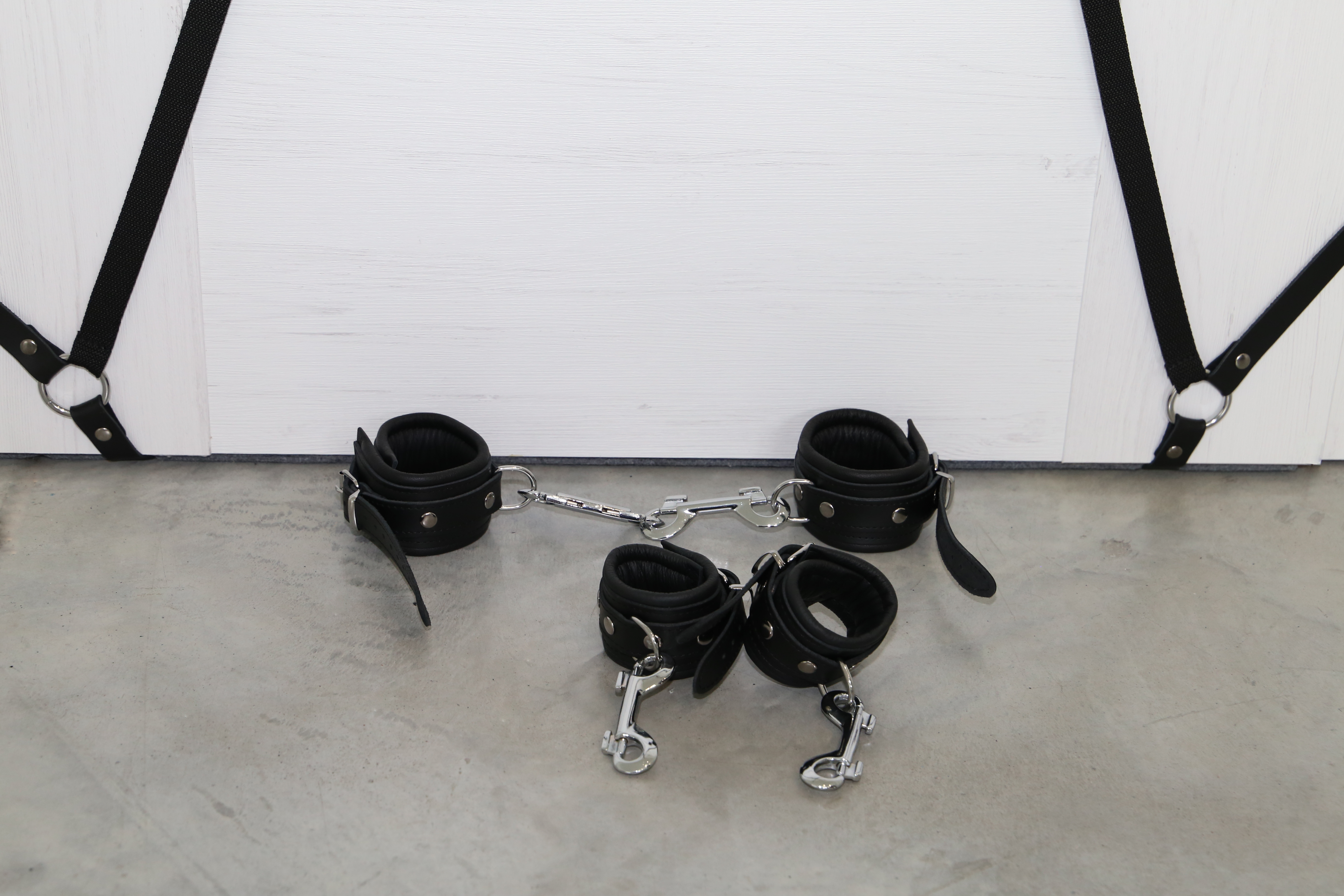 Tür/Bett Fessel Set mit Kreuz